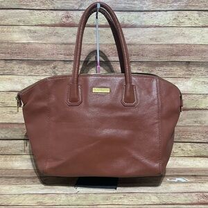 Joy And Iman Brown Leather Tote